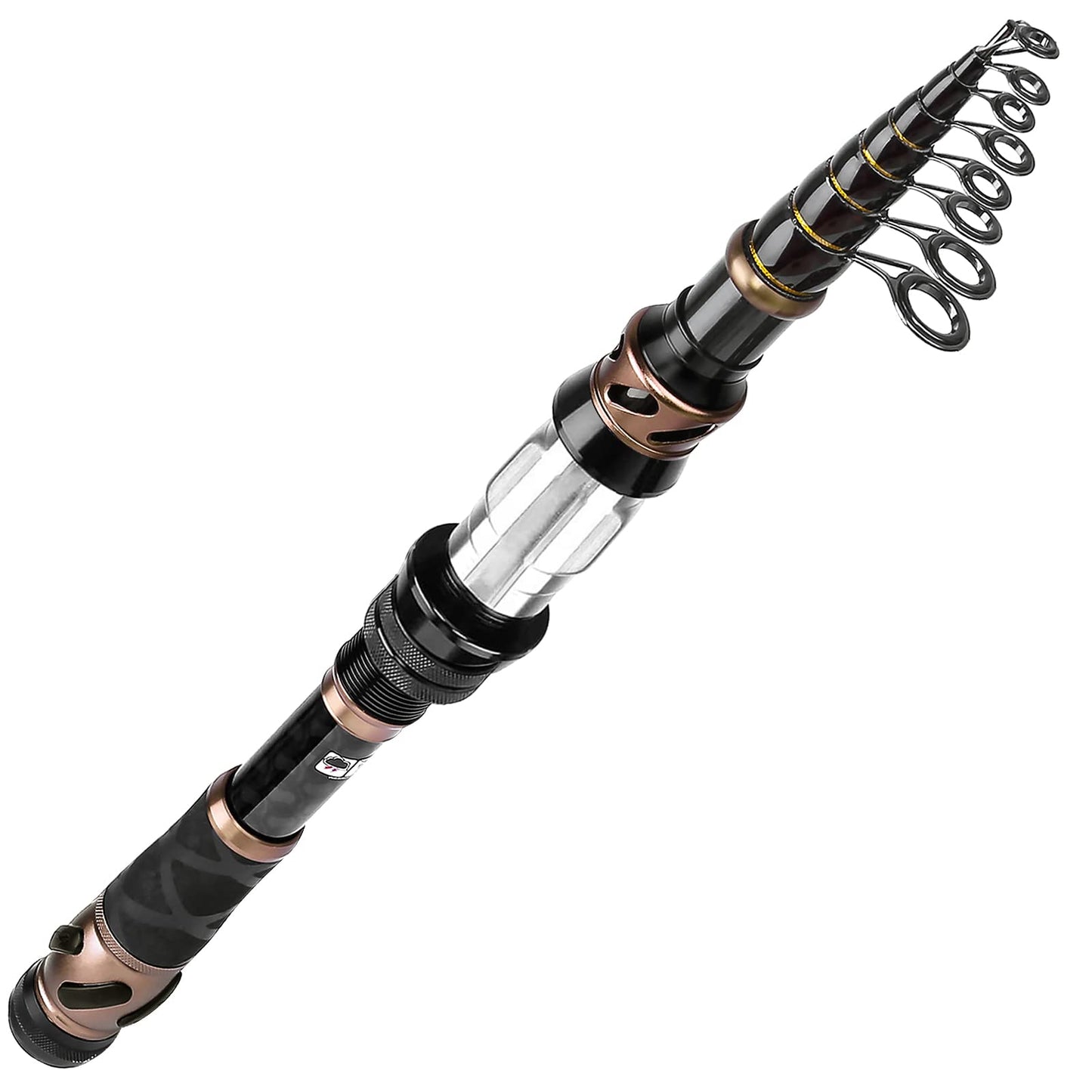PLUSINNO Fishing Rod and Reel Combos - Carbon Fiber Telescopic Fishing Pole - Spinning Reel 12 +1 Shielded Bearings Stainless Steel BB