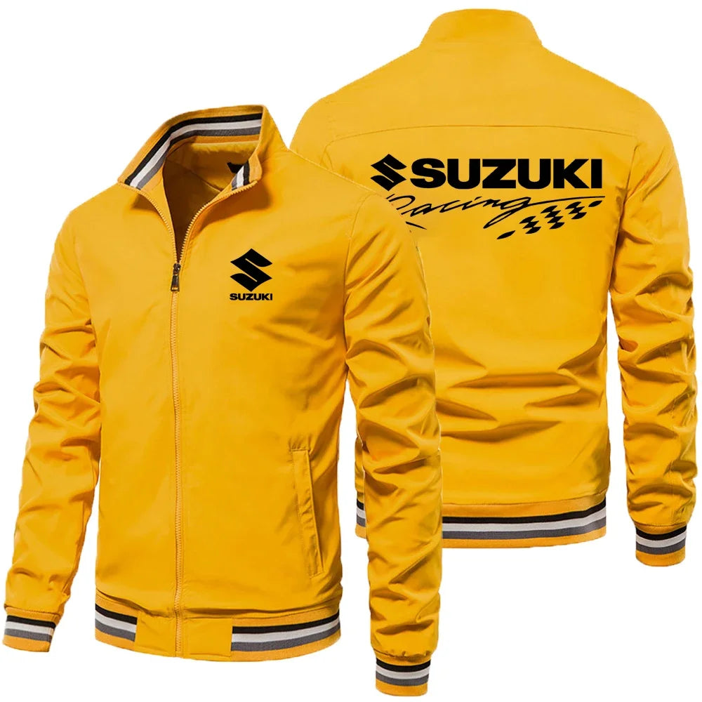 Suzuki GSX Motorcycle Men's Jacket Oversized Casual Sports Coat for Spring Autumn New 2026 Male Clothing