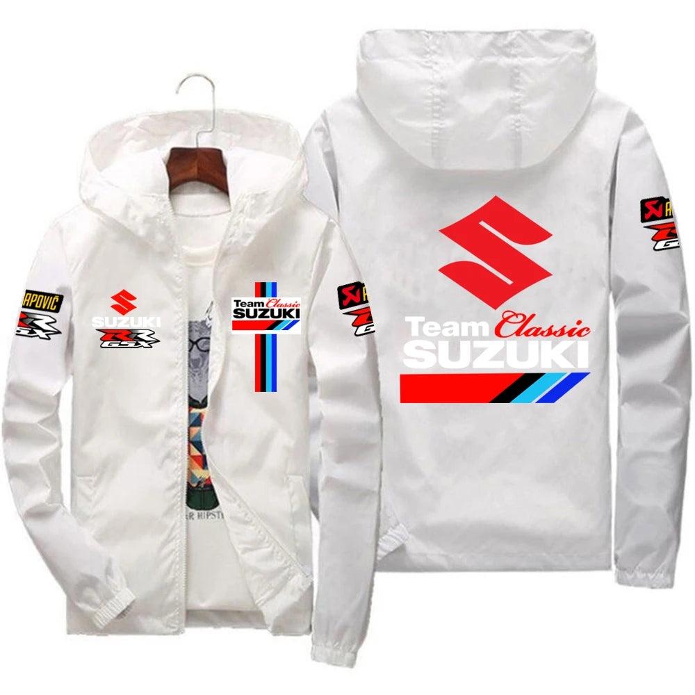 New Suzuki Racing Spring and Autumn Jacket Men's Windproof Windbreaker Casual Fashion Sportswear Outdoor Fashion Couple Jacket