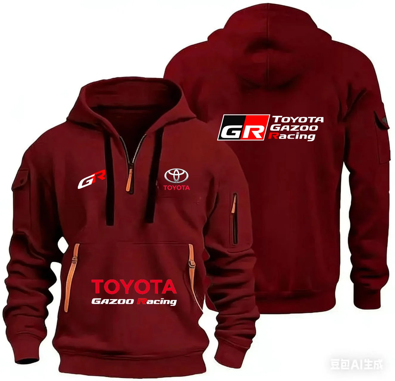 2026 Toyota GAZOO Racing Team Unisex Half-Zip Hooded Shirt Street Casual Sports Fashion Spring Autumn 2026
