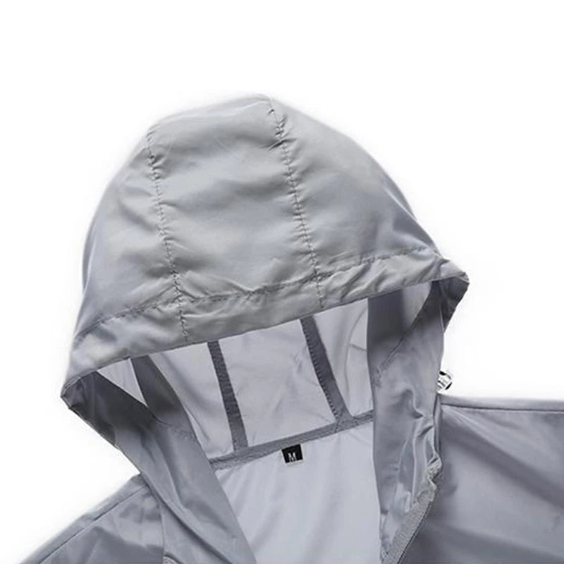 UPF50+ Summer Sun Protection Clothing Men's Casual Waterproof Quick-drying Bicycle Hooded Jacket Hiking Thin Skin Windbreaker