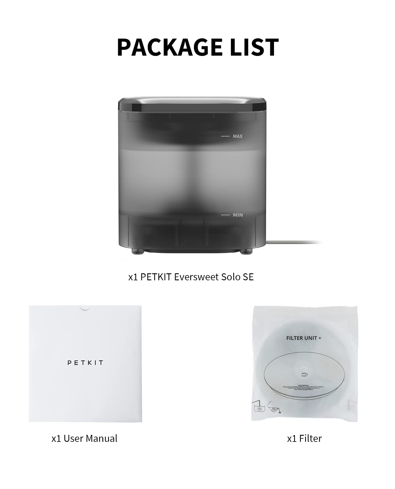 PETKIT New Cat Water Fountain with Wireless Pump, Ultra Quiet 65oz/1.85L Pet Water Fountain for Cats and Dogs Inside, Detachable Design Easy to Clean and Assemble, Filters Included
