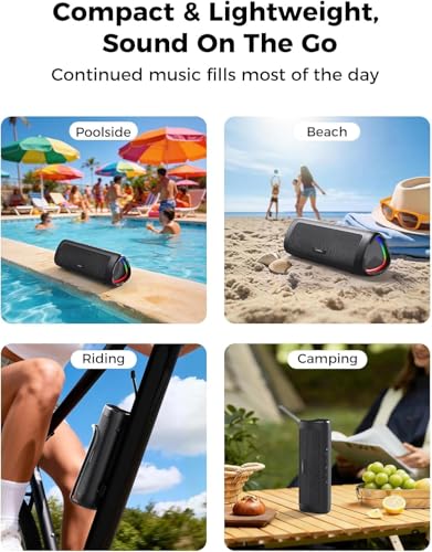 BolaButty Bluetooth Speaker, 20W HD Sound, Portable Wireless, IPX5 Waterproof, Up to 24H Playtime, TWS Pairing, for Home/Party/Outdoor/Camping/Beach Essentials, Electronic Gadgets, Birthday Gift