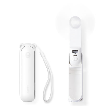 JISULIFE 3 IN 1 Handheld Mini Fan - Portable Fan & Power Bank & Flashlight, 19H Max Cooling, USB Rechargeable, Pocket-Sized for Travel, Cruise, Concerts, Makeup, 2026 Summer Gifts for Women