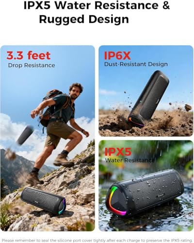 BolaButty Bluetooth Speaker, 20W HD Sound, Portable Wireless, IPX5 Waterproof, Up to 24H Playtime, TWS Pairing, for Home/Party/Outdoor/Camping/Beach Essentials, Electronic Gadgets, Birthday Gift