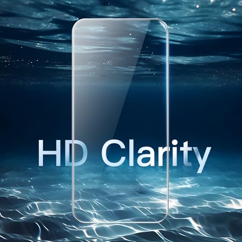 JETech Screen Protector for iPhone 17/16/15 Series, Tempered Glass Film with Easy Installation Tool, Case-Friendly, HD Clear, 3-Pack