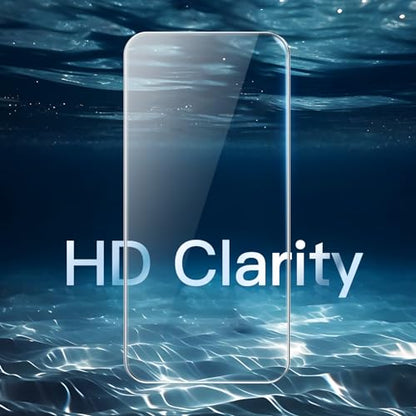 JETech Screen Protector for iPhone 17/16/15 Series, Tempered Glass Film with Easy Installation Tool, Case-Friendly, HD Clear, 3-Pack