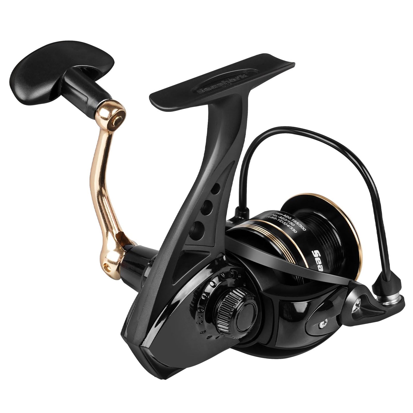 Seashark Spinning Fishing Reel FMCF,Freshwater and Seawater Fishing Reel, Max 17.6lb Carbon Resistance, High Speed Gear Ratio, Premium New Rolling Bearing and Drive Gear, Metal Spool and Handle
