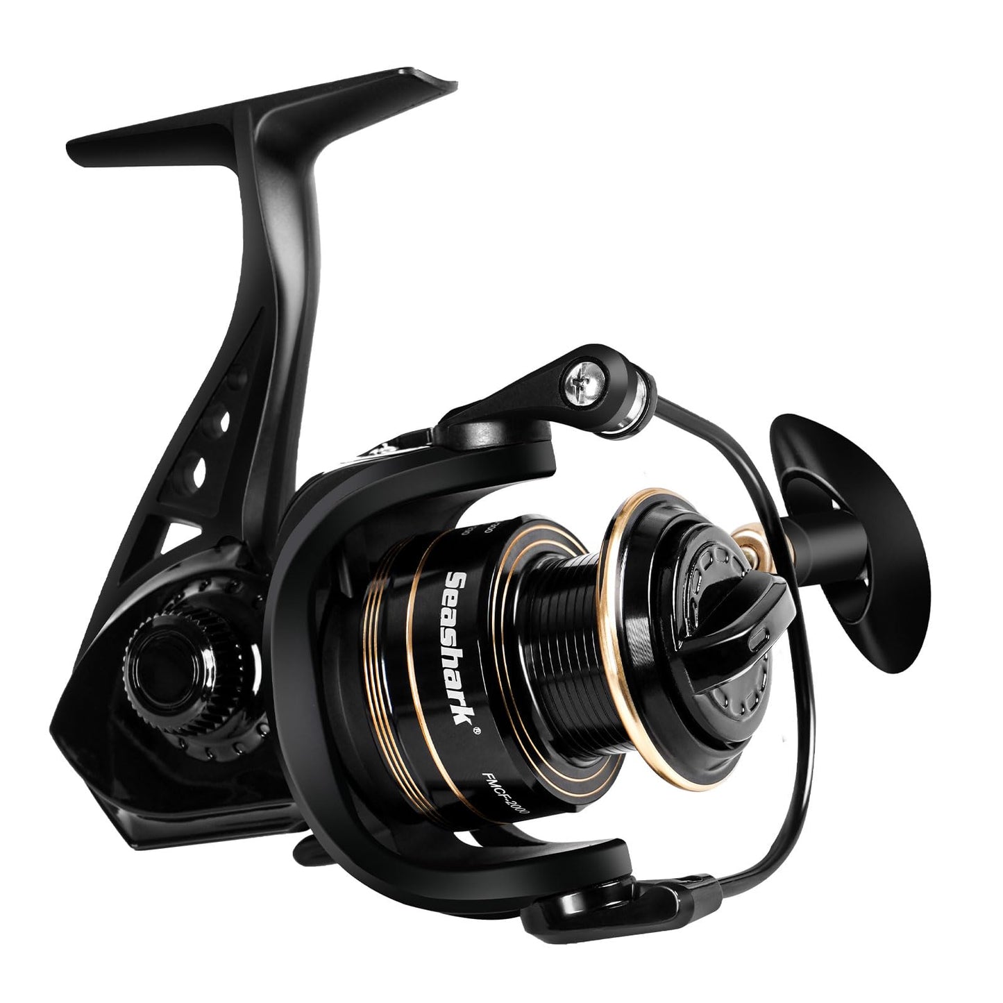Seashark Spinning Fishing Reel FMCF,Freshwater and Seawater Fishing Reel, Max 17.6lb Carbon Resistance, High Speed Gear Ratio, Premium New Rolling Bearing and Drive Gear, Metal Spool and Handle