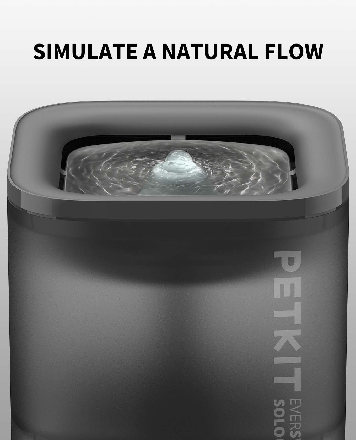 PETKIT New Cat Water Fountain with Wireless Pump, Ultra Quiet 65oz/1.85L Pet Water Fountain for Cats and Dogs Inside, Detachable Design Easy to Clean and Assemble, Filters Included