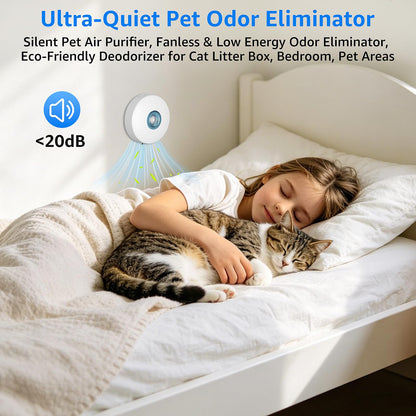 Cat Litter Deodorizer,Smart Pet Odor Eliminator with Sensor Monitor,Ultra-Quiet Air Purifier with 3 Modes,Multi-Purpose Plug in Air Fresheners for Home Use