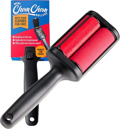 ChomChom Pet Hair Remover - Reusable Cat and Dog Hair Remover for Furniture, Couch, Carpet, Car Seats and Bedding - Eco-Friendly, Portable, Multi-Surface Lint Roller & Animal Fur Removal