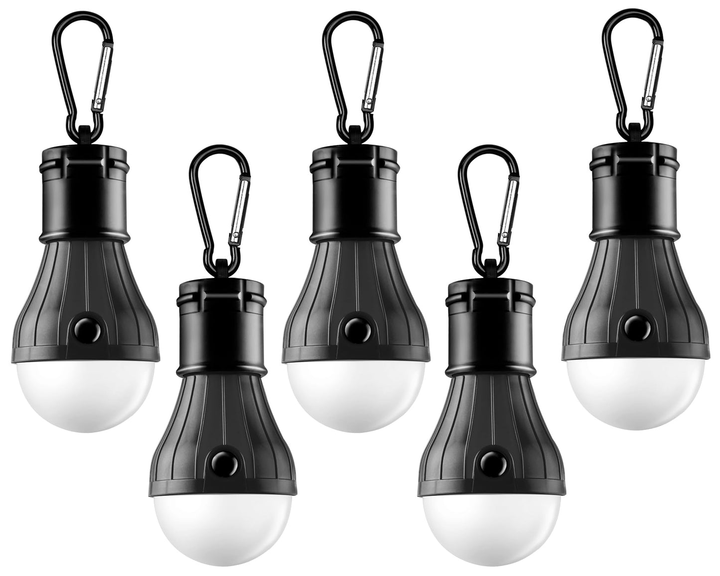 FLY2SKY Tent Lamp Portable LED Tent Lights 4 Packs Hook Hurricane Emergency Lights LED Camping Light Bulb Camping Tent Lantern Bulb Camping Equipment for Camping Hiking Backpacking Fishing Outage