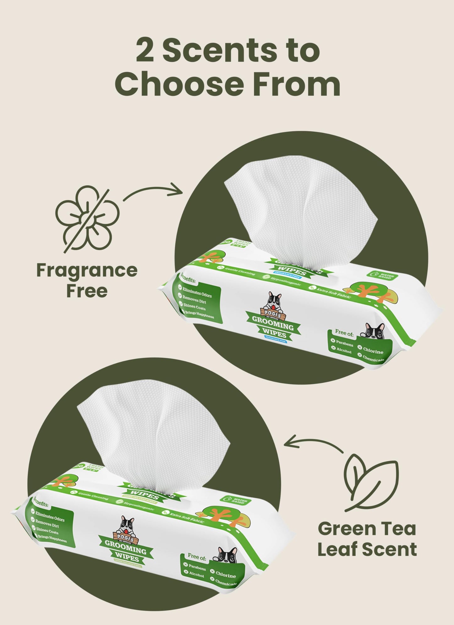 Pogi’s Dog Wipes – Hypoallergenic Pet Wipes for Paws, Body & Butt – Cleaning & Hydrating