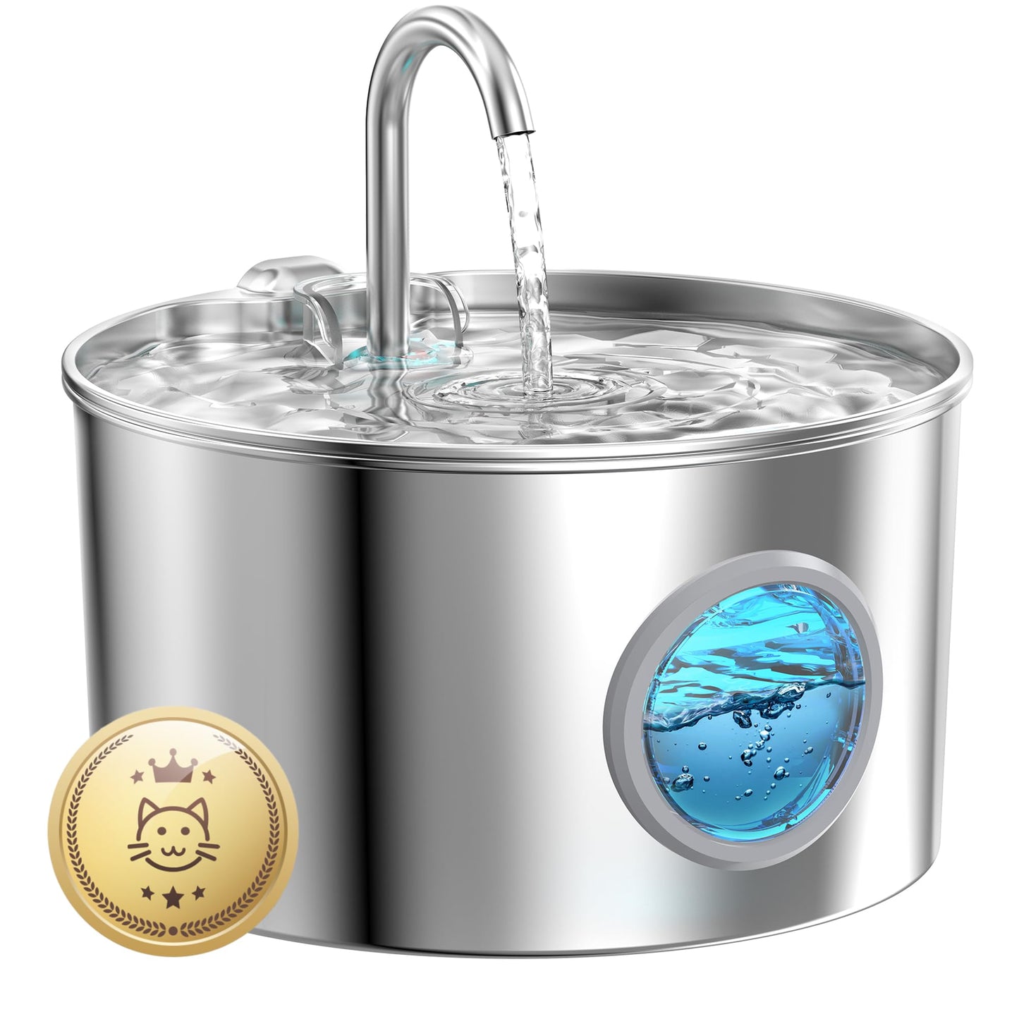 GIOTOHUN Cat Water Fountain Stainless Steel Pet Fountain