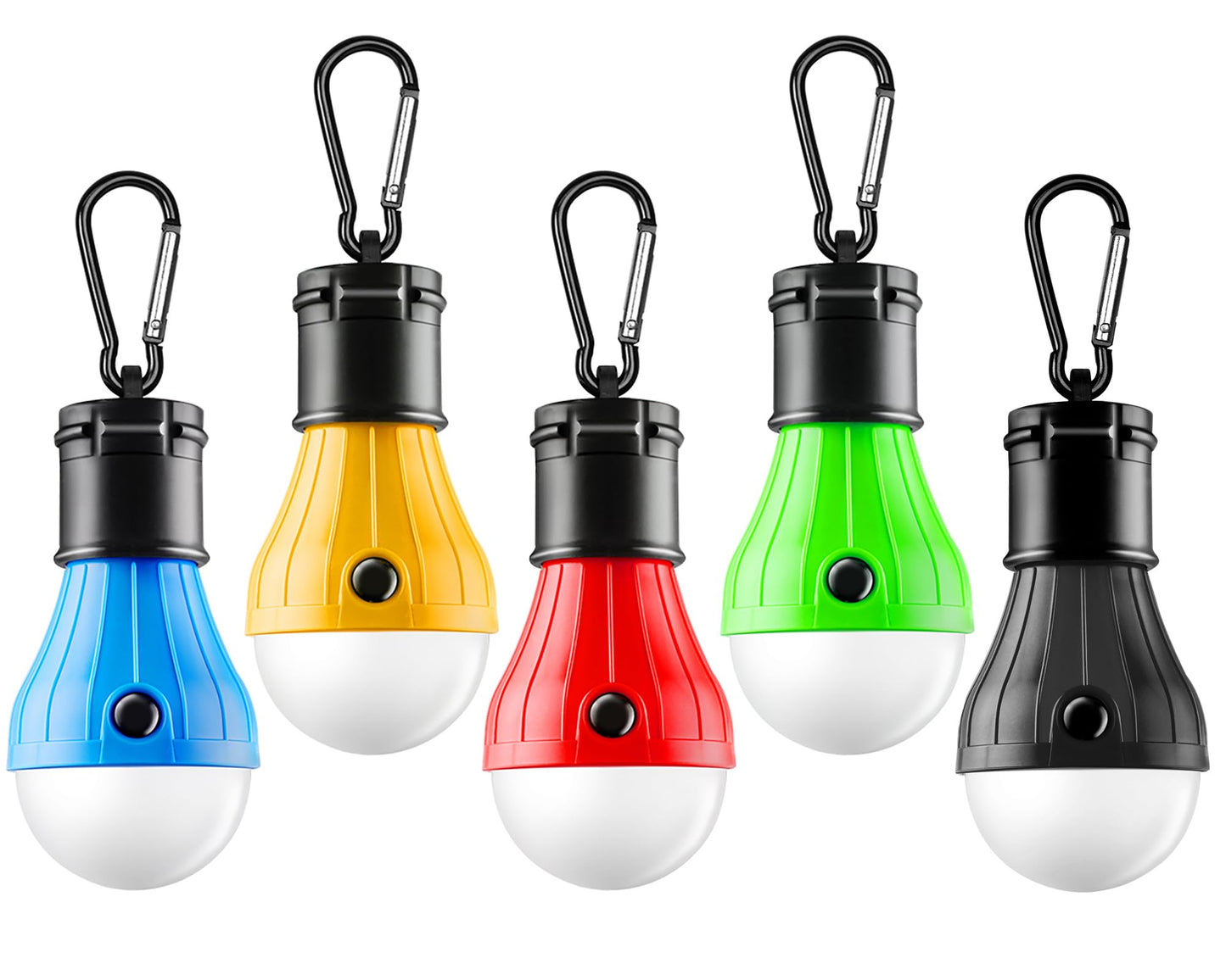 FLY2SKY Tent Lamp Portable LED Tent Lights 4 Packs Hook Hurricane Emergency Lights LED Camping Light Bulb Camping Tent Lantern Bulb Camping Equipment for Camping Hiking Backpacking Fishing Outage