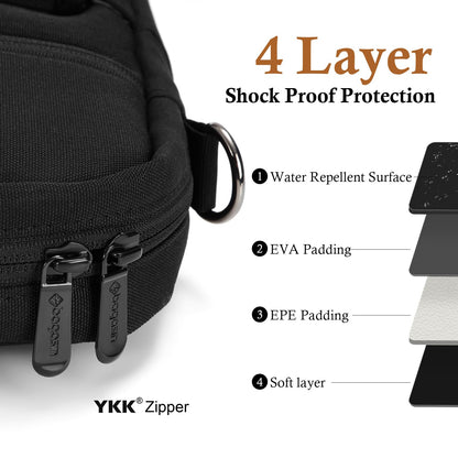 bagasin 15 15.6 16 17 17.3 inch Laptop Computer PC Shoulder Bag Carrying Case, Water-Repellent Briefcase