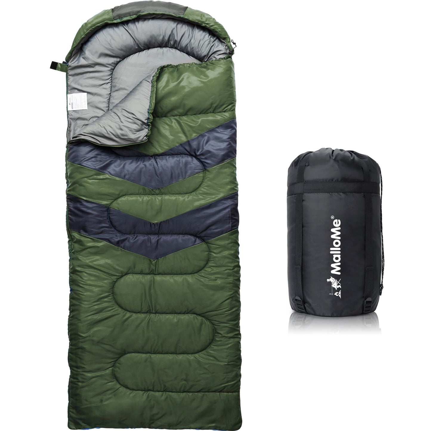 MalloMe Sleeping Bags for Adults Cold Weather & Warm - Backpacking Camping Sleeping Bag for Kids, Girls, Boys - Lightweight Camping Essentials Gear Accessories Hiking Sleep Must Haves Single & Double