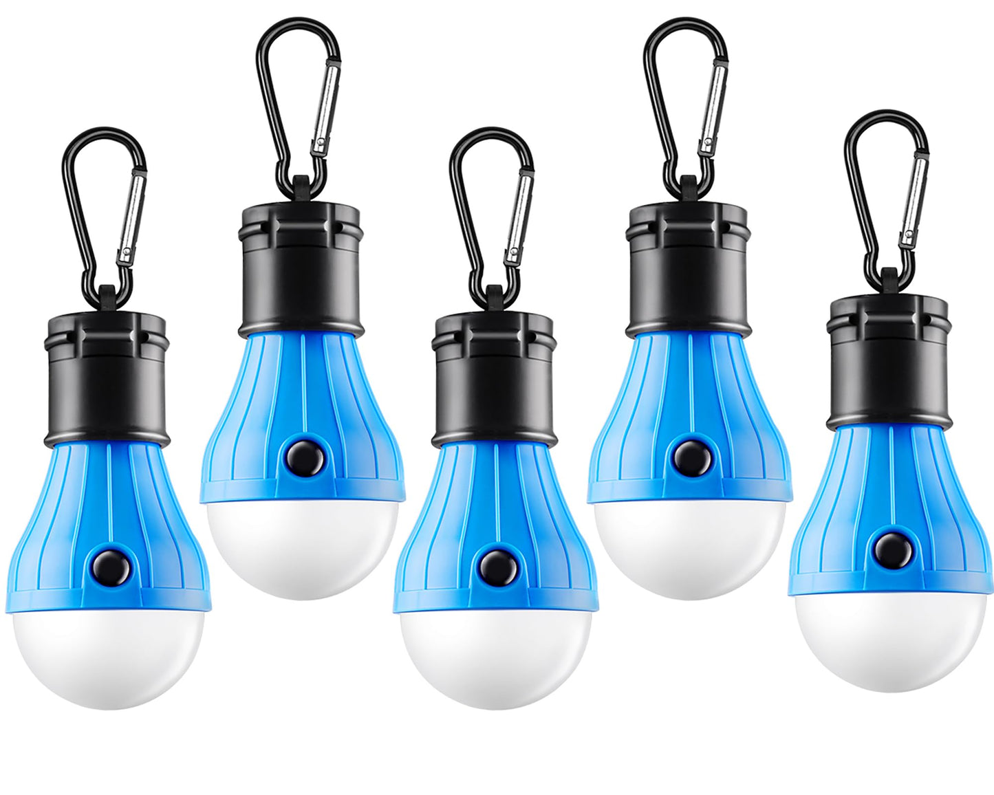 FLY2SKY Tent Lamp Portable LED Tent Lights 4 Packs Hook Hurricane Emergency Lights LED Camping Light Bulb Camping Tent Lantern Bulb Camping Equipment for Camping Hiking Backpacking Fishing Outage
