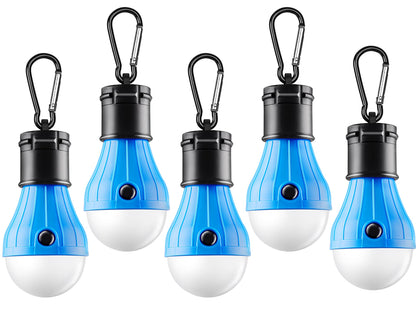 FLY2SKY Tent Lamp Portable LED Tent Lights 4 Packs Hook Hurricane Emergency Lights LED Camping Light Bulb Camping Tent Lantern Bulb Camping Equipment for Camping Hiking Backpacking Fishing Outage