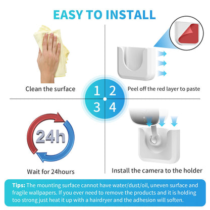Adhesive Wall Mount Bracket for Tapo Camera C100 C110, Strong Adhesive Durable Camera Mount Stand, No Drill No Screws Easy to Install