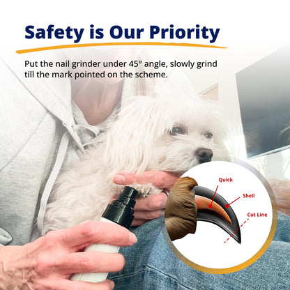 Heusom Silent Groom Pro Pet Nail Grinder | Whisper Quiet Claw Trimmer for Dogs, Cats and Other Animals | Safe & Stress Free Nail Grooming, Ideal for Sensitive Dogs of All Breeds & Sizes
