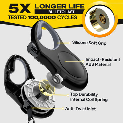 Fida Retractable Dog Leash, 16ft Heavy Duty Pet Walking Leash for X-Small/Small/Medium/Large Dog or Cat up to 110 lbs, Tangle Free. One-Hand Brake