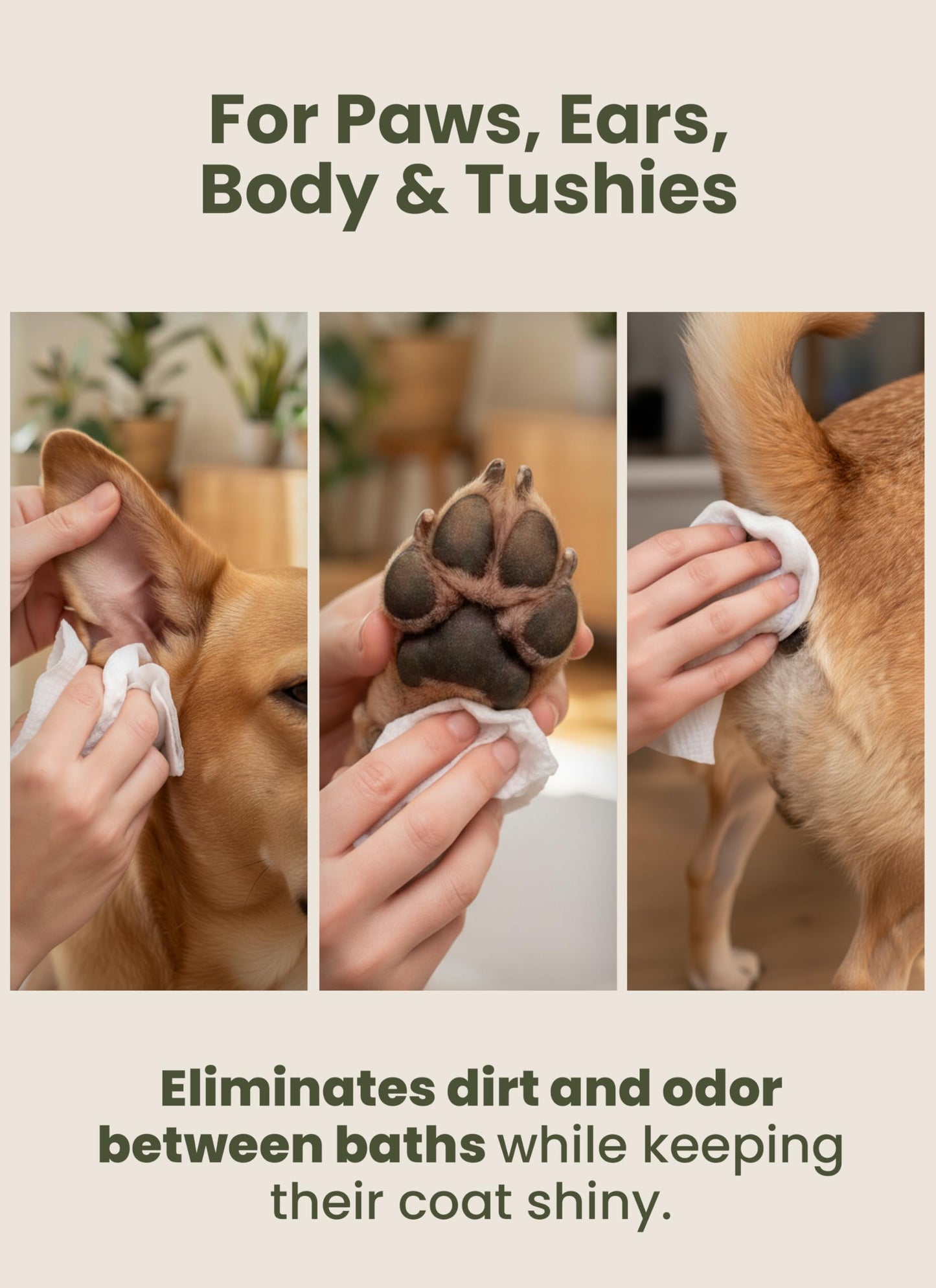 Pogi’s Dog Wipes – Hypoallergenic Pet Wipes for Paws, Body & Butt – Cleaning & Hydrating