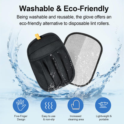Salhap Pet Hair Removal Glove for Cats & Dogs, New Upgraded Electrostatic Gloves for Pet Hair, Reusable Pet Hair Remover Tool for Couch, Furniture, Carpet, Curtain & Car Seat