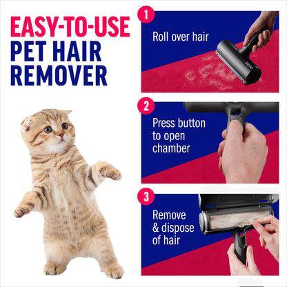 ChomChom Pet Hair Remover - Reusable Cat and Dog Hair Remover for Furniture, Couch, Carpet, Car Seats and Bedding - Eco-Friendly, Portable, Multi-Surface Lint Roller & Animal Fur Removal