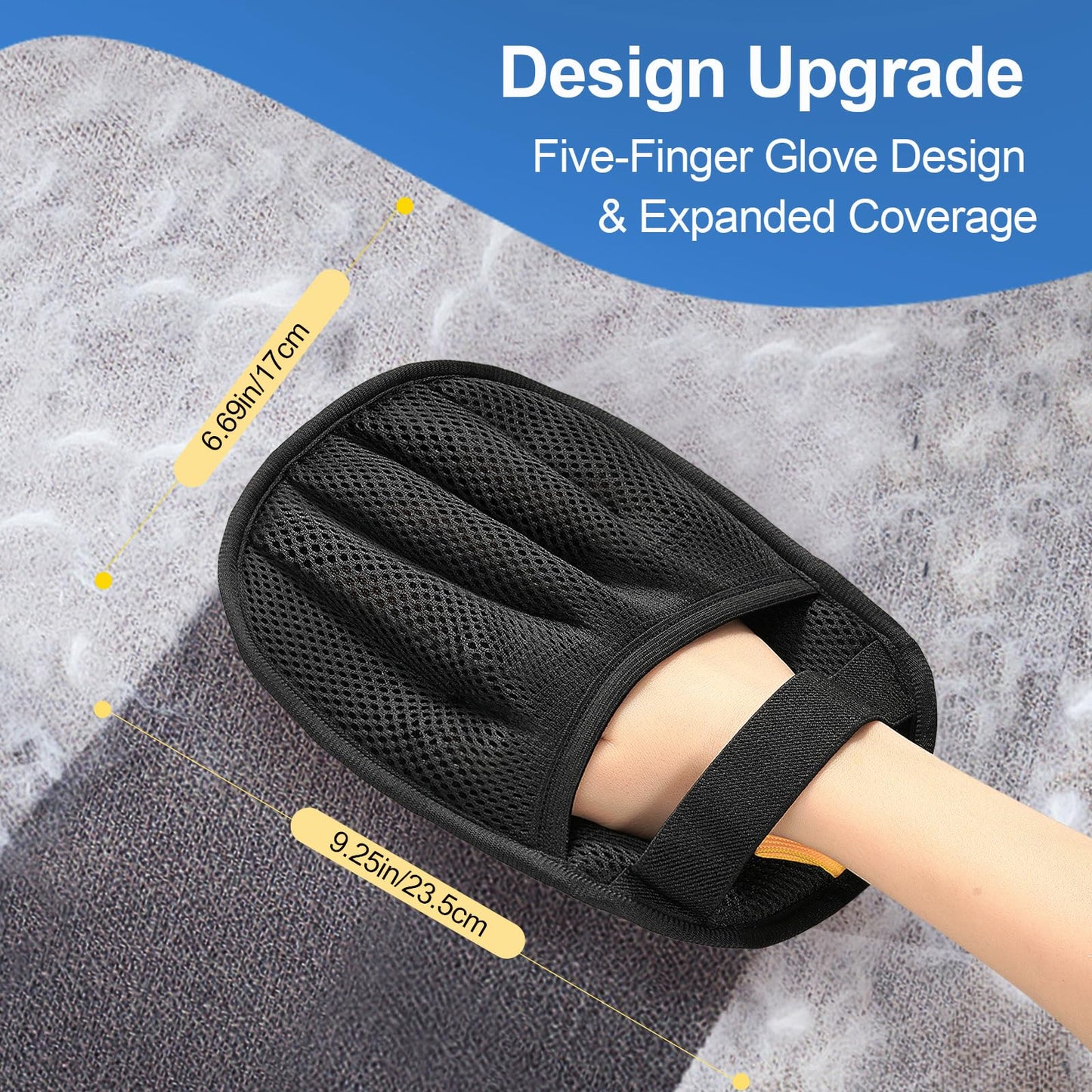 Salhap Pet Hair Removal Glove for Cats & Dogs, New Upgraded Electrostatic Gloves for Pet Hair, Reusable Pet Hair Remover Tool for Couch, Furniture, Carpet, Curtain & Car Seat