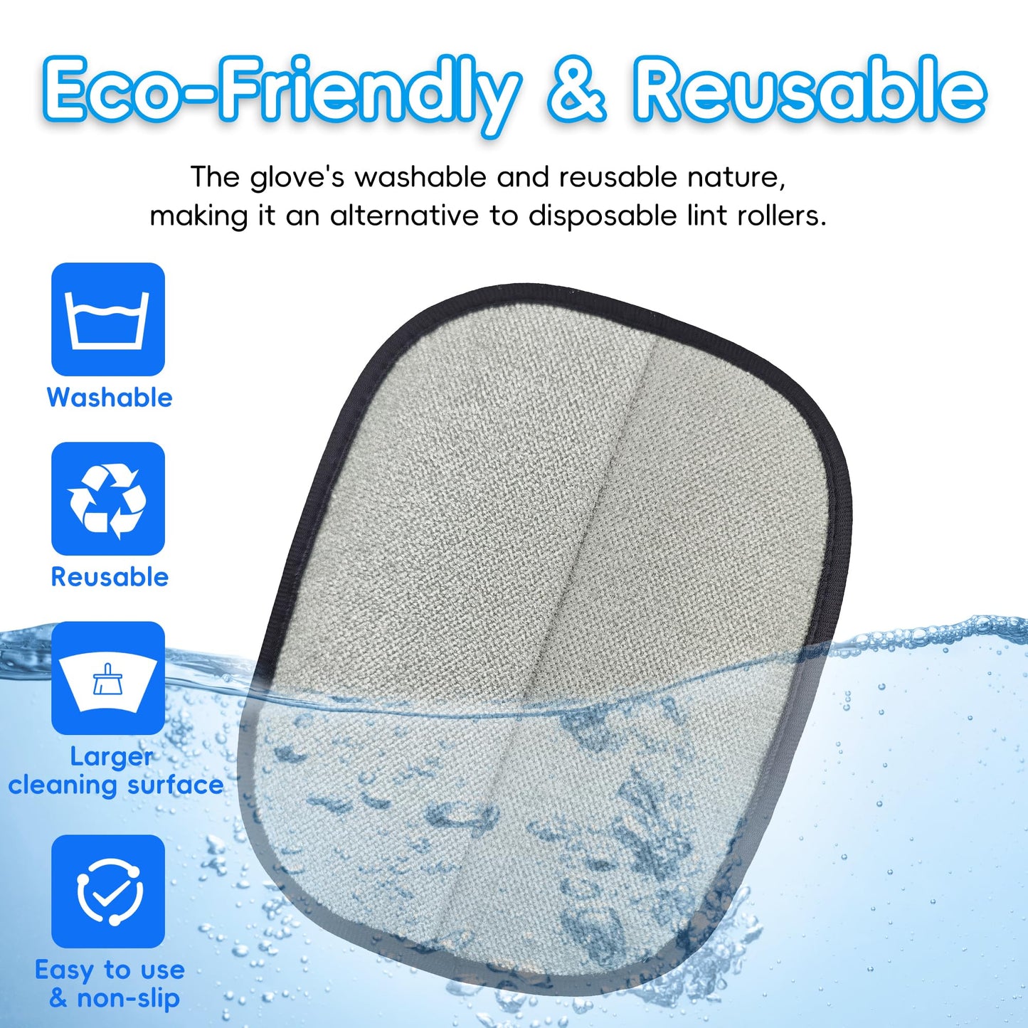 YOSEPATI Thickened Ectrostatic Pet Hair Removal Glove, Magic Brush Hair Grooming Gloves for Dog & Cat, Upgraded Reusable Remover Tool for Couch, Clothing, Carpet & Car Seat