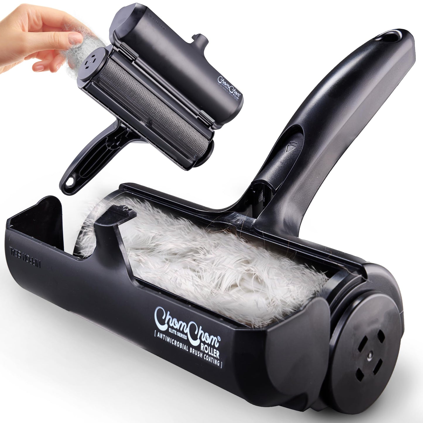 ChomChom Pet Hair Remover - Reusable Cat and Dog Hair Remover for Furniture, Couch, Carpet, Car Seats and Bedding - Eco-Friendly, Portable, Multi-Surface Lint Roller & Animal Fur Removal