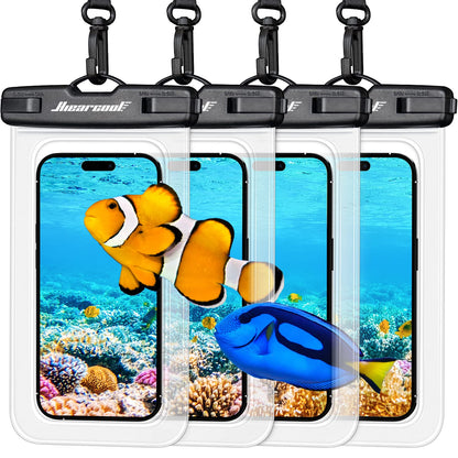 Hiearcool Universal Waterproof Case, Waterproof Phone Pouch Compatible for iPhone 14 13 12 11 Pro Max XS Plus Samsung Galaxy S22 Cellphone Up to 8.3", IPX8 Cellphone Dry Bag for Vacation-2 Pack