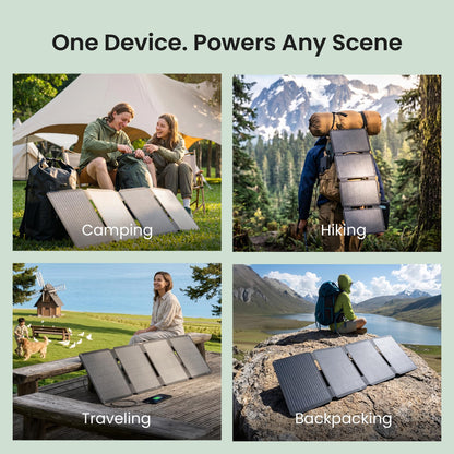 GEYOTO 45W Solar Panel Charger with Dual USB-C and USB-A,25.4% High Efficiency Foldable Solar Panel Charger,IP68 Waterproof Portable Solar Charger for Camping,Backpacking,Hiking,Phones,Power Bank