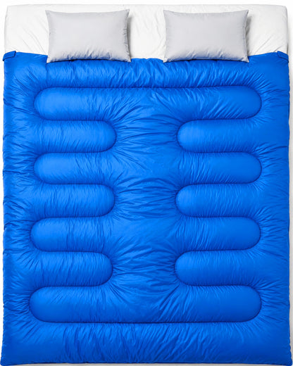 MalloMe Sleeping Bags for Adults Cold Weather & Warm - Backpacking Camping Sleeping Bag for Kids, Girls, Boys - Lightweight Camping Essentials Gear Accessories Hiking Sleep Must Haves Single & Double