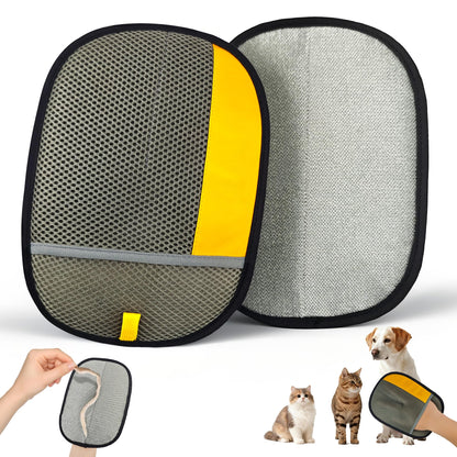 YOSEPATI Thickened Ectrostatic Pet Hair Removal Glove, Magic Brush Hair Grooming Gloves for Dog & Cat, Upgraded Reusable Remover Tool for Couch, Clothing, Carpet & Car Seat