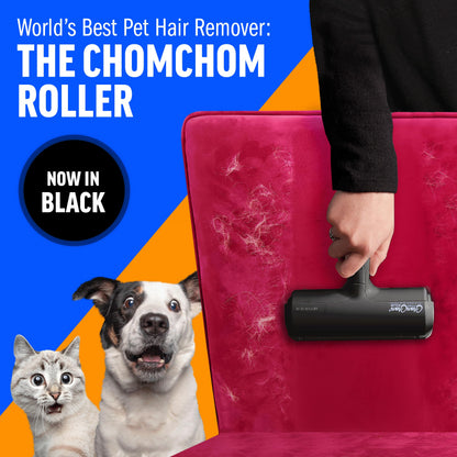 ChomChom Pet Hair Remover - Reusable Cat and Dog Hair Remover for Furniture, Couch, Carpet, Car Seats and Bedding - Eco-Friendly, Portable, Multi-Surface Lint Roller & Animal Fur Removal