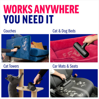 ChomChom Pet Hair Remover - Reusable Cat and Dog Hair Remover for Furniture, Couch, Carpet, Car Seats and Bedding - Eco-Friendly, Portable, Multi-Surface Lint Roller & Animal Fur Removal