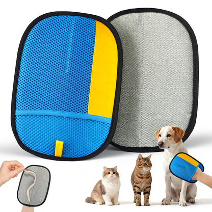 YOSEPATI Thickened Ectrostatic Pet Hair Removal Glove, Magic Brush Hair Grooming Gloves for Dog & Cat, Upgraded Reusable Remover Tool for Couch, Clothing, Carpet & Car Seat