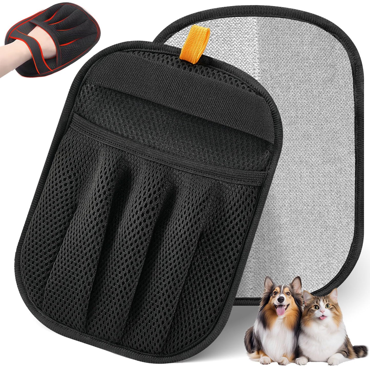Salhap Pet Hair Removal Glove for Cats & Dogs, New Upgraded Electrostatic Gloves for Pet Hair, Reusable Pet Hair Remover Tool for Couch, Furniture, Carpet, Curtain & Car Seat