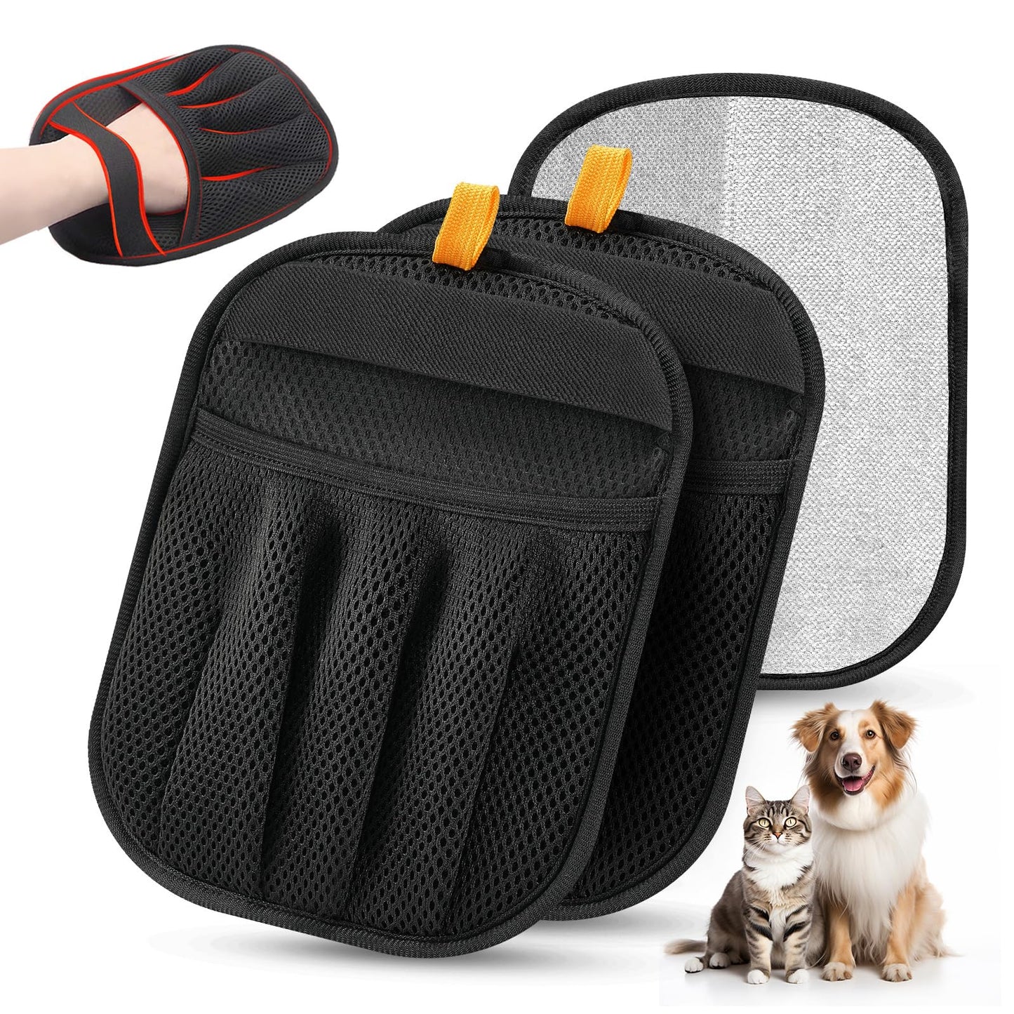 Salhap Pet Hair Removal Glove for Cats & Dogs, New Upgraded Electrostatic Gloves for Pet Hair, Reusable Pet Hair Remover Tool for Couch, Furniture, Carpet, Curtain & Car Seat