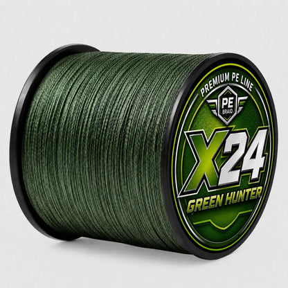 500M X24 PE Braided Fishing Line Green 24 Strands Super Strong Smooth Casting Multifilament Fishing Wire Fishing Accessories