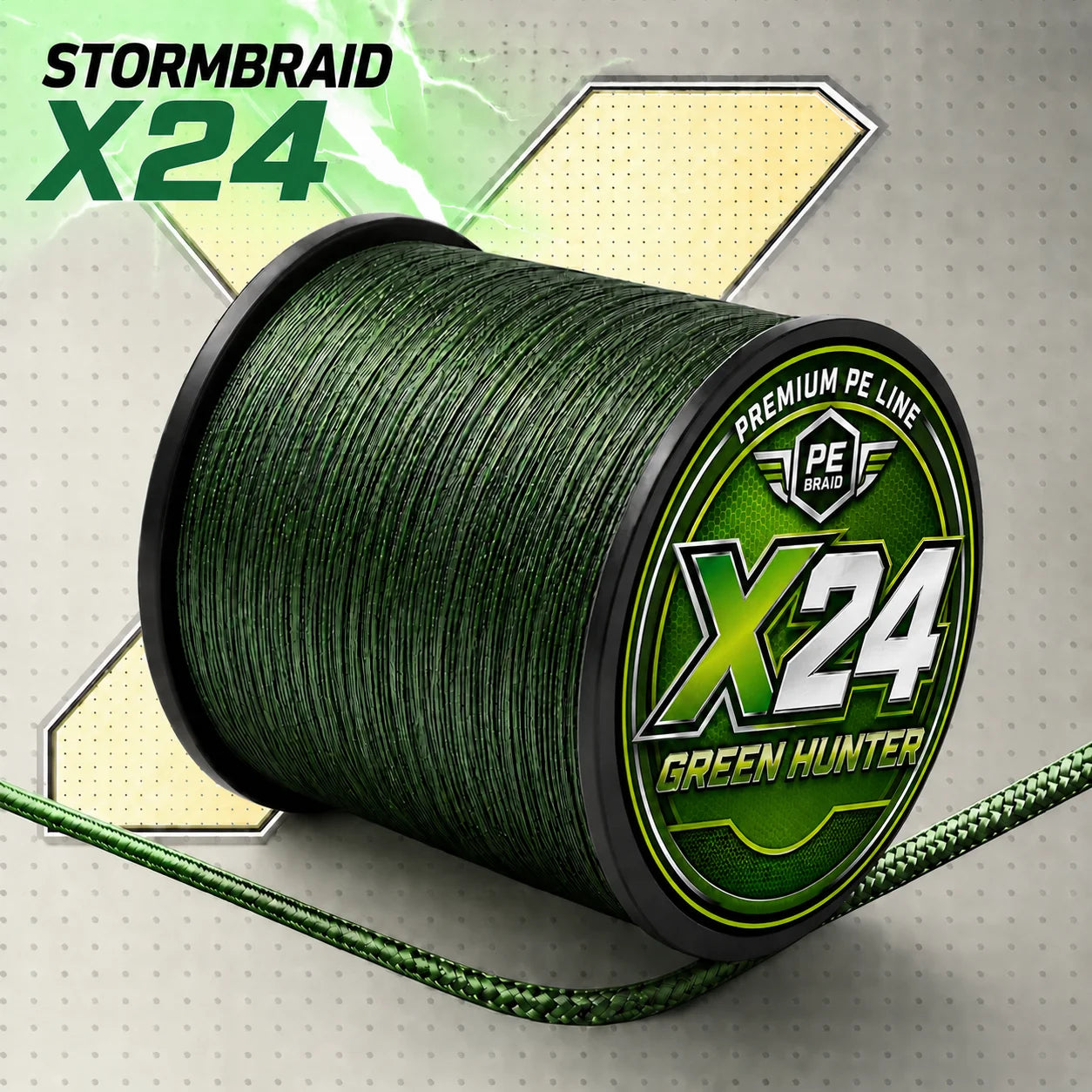 500M X24 PE Braided Fishing Line Green 24 Strands Super Strong Smooth Casting Multifilament Fishing Wire Fishing Accessories