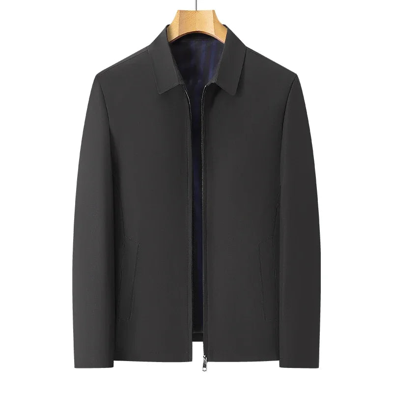 Brand Outerwear & Coats Men Jacket Spring Autumn New Fashion Turn Down Collar Smart Casual Classic Luxury Business Jacket