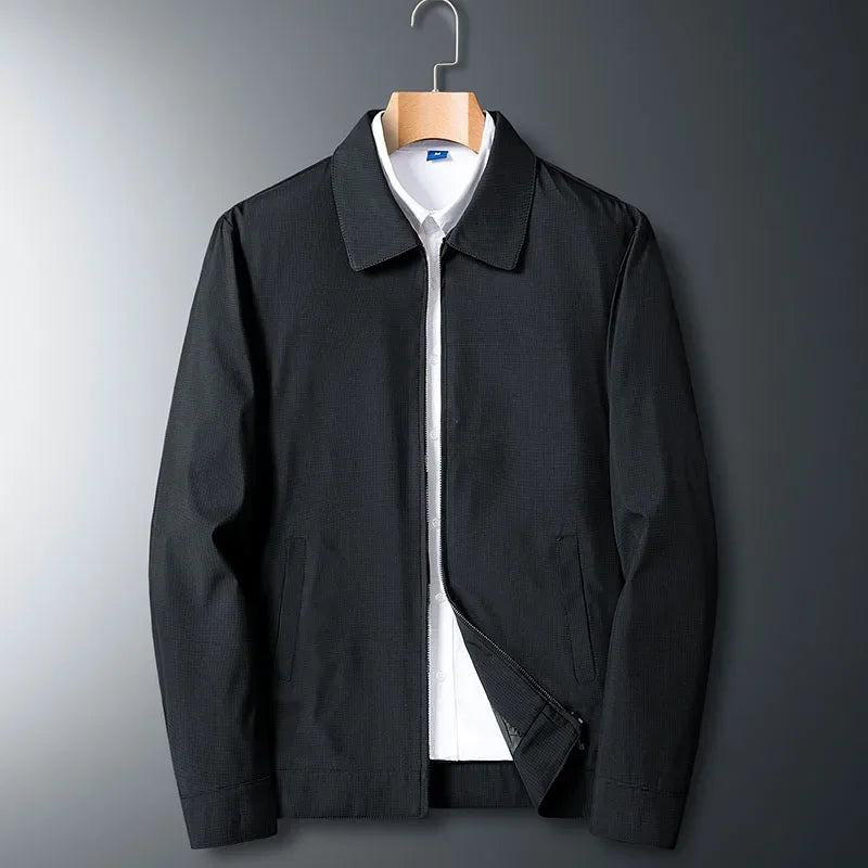 Stand Collar fashion Jacket Coats Men High Quality Fashion Business Spring Autumn Simple Solid Jackets Cloting Casual Jacket