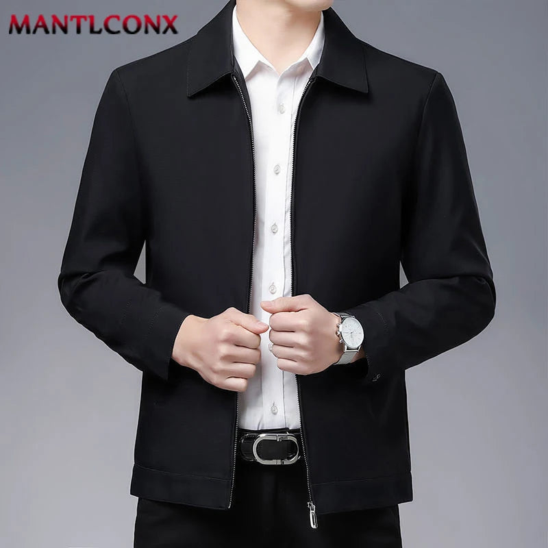 Brand Men's Casual Blazers Business Jacket Autumn Spring Fashion Loose Jacket Men Blazer Khaki Black Office Dress Men's Coat 3XL