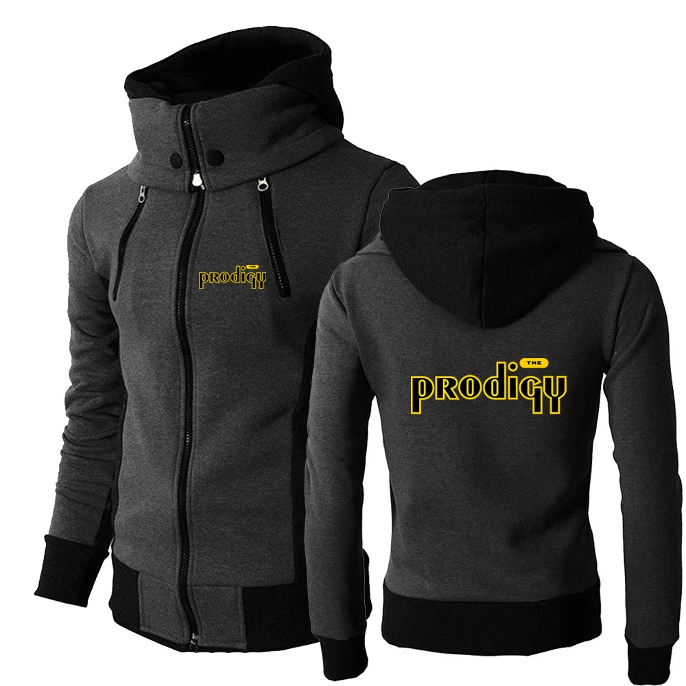 2025 High Quality Zipper Hooded Jacket Spring Autumn Popular Leisure Coat Man's The Prodigy Logo Print Fashion Lapel Hoodies
