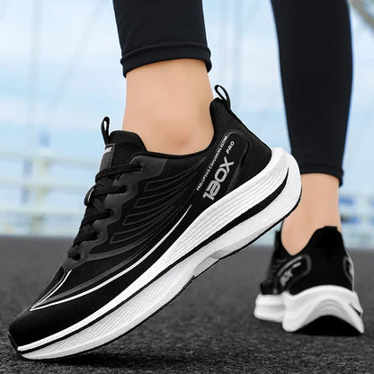 New Men's Carbon Plate Sneakers Outdoor Soft Sole Mesh Sports Shoes Running Shoes Light Anti-Slip Casual Couple Tennis Shoes