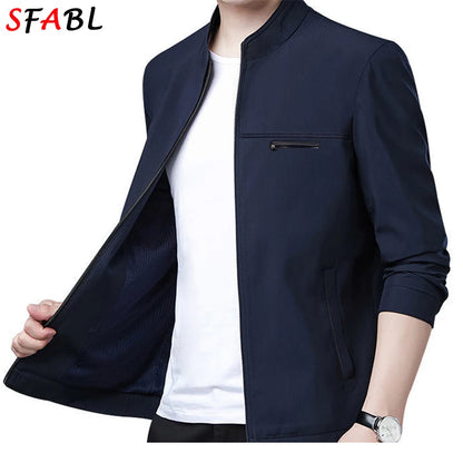 M-XXXL Newest Quality Men's Jacket Coat Men Luxury Thin Jacket Men Business Office Dress Work Coats Male Outerwear Spring Autumn